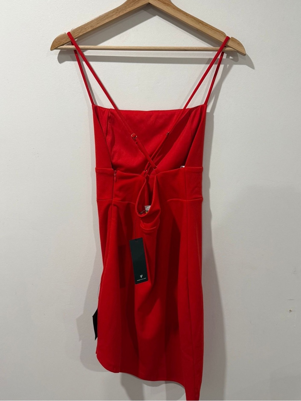 Lulus Red Bodycon Cocktail Dress NWT Size Medium - Picture 6 of 9